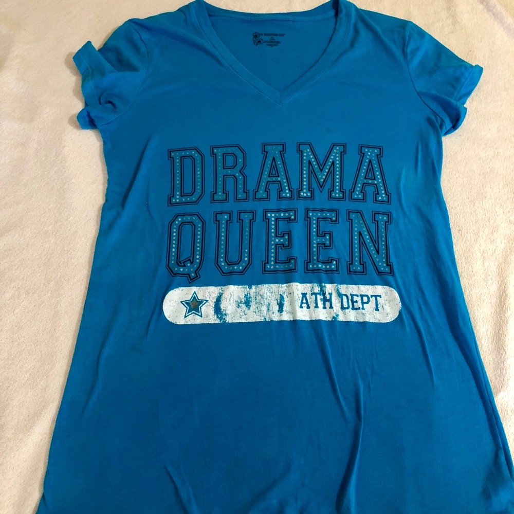Blue V-neck tee